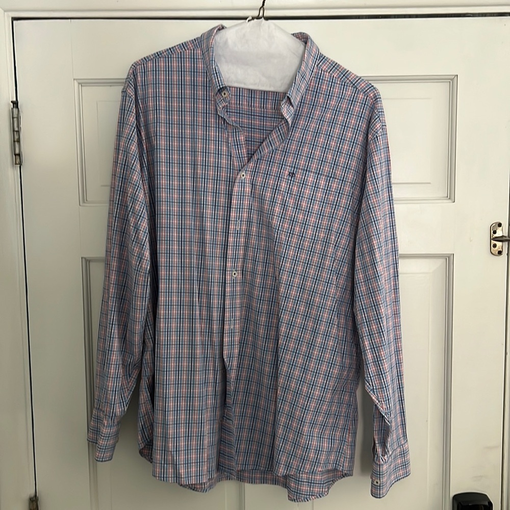 Southern Tide Men’s XXL Intercoastal Plaid Performance Shirt